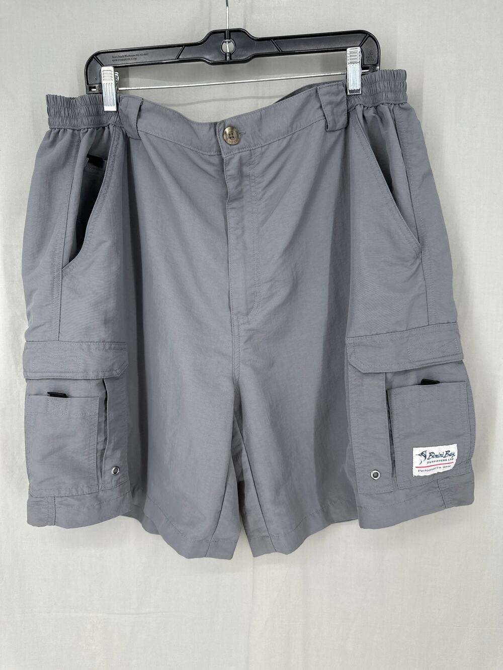 Bimini Bay Fishing Shorts Mens 44 Gray Cargo Camping Hiking Outdoors Performance